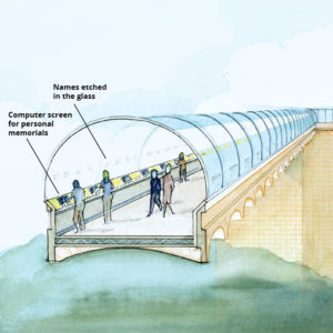 New World Trade Center Memorial Skywalk Bridge 6. New World Trade Center Memorial Skywalk & Memorial Park — By Eric Gerdes